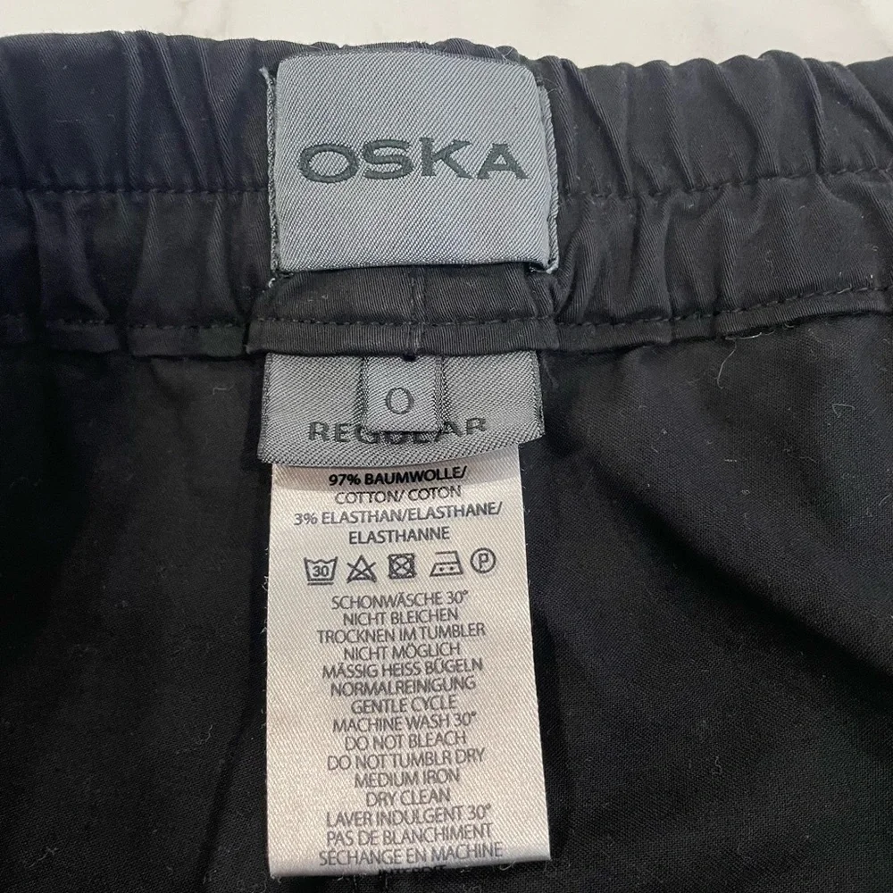 OSKA black minimalist relaxed fit trouser pant.  Size 0 - Picture 4 of 11